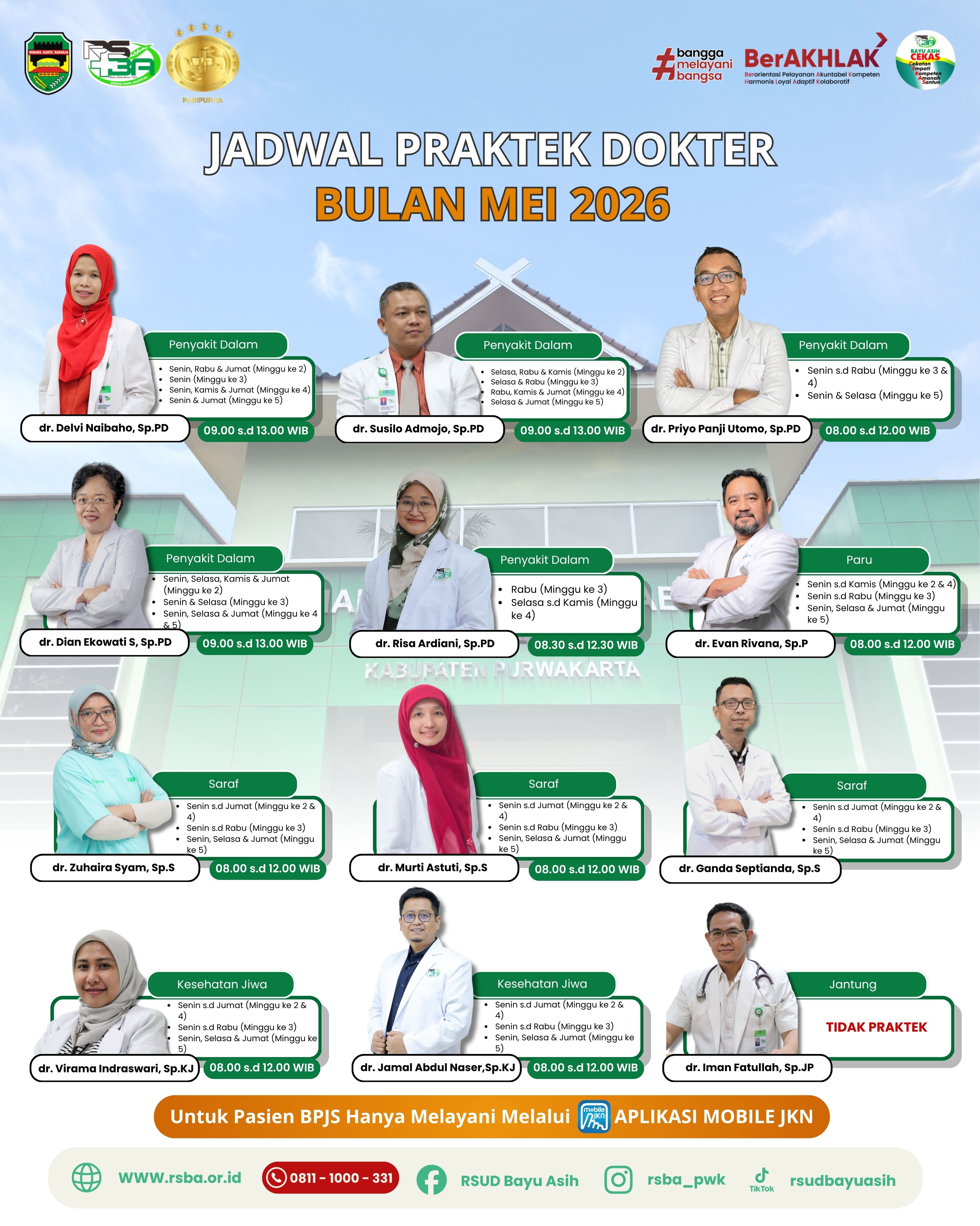 Jadwal Dokter Mei 2026