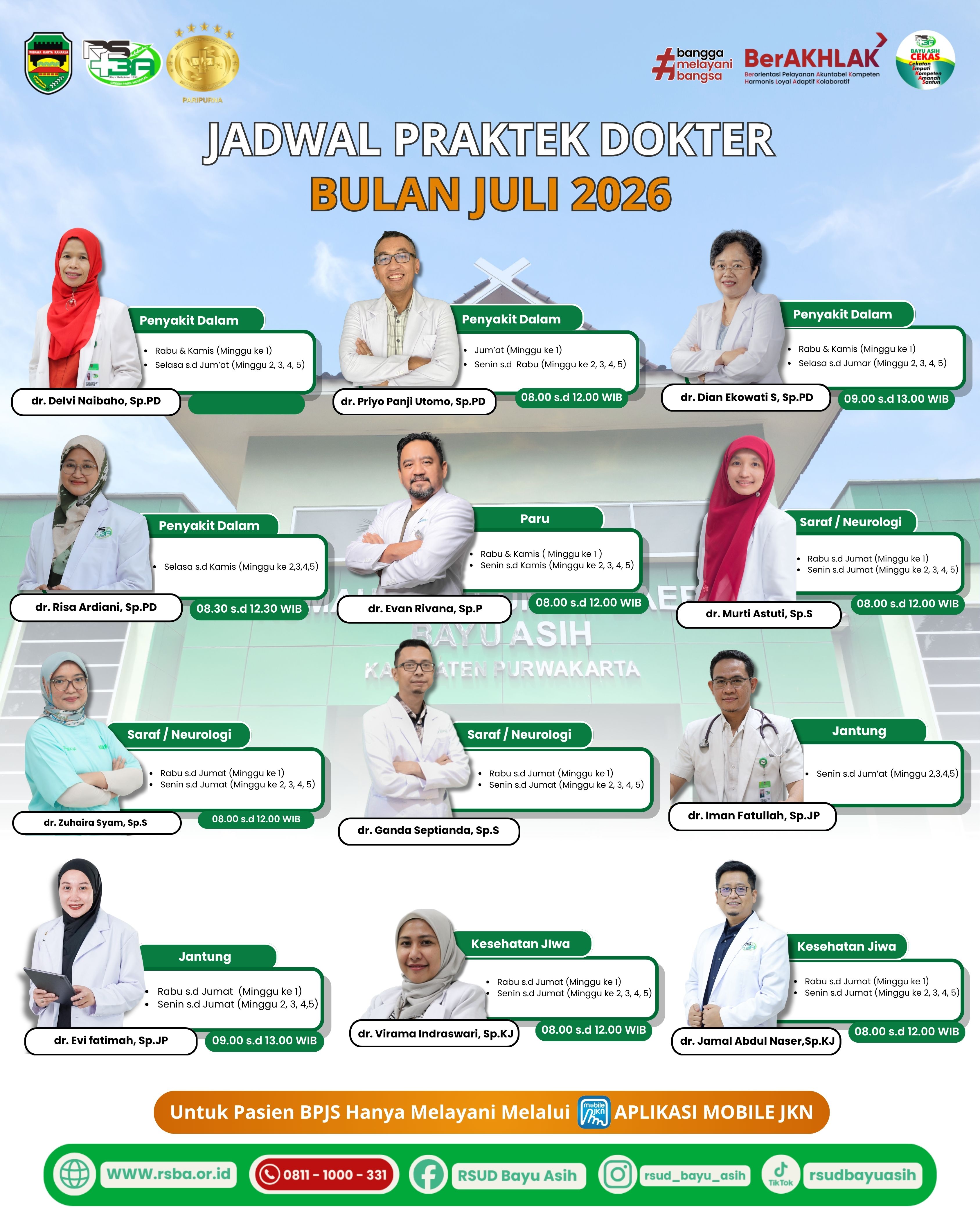 Jadwal Dokter Juli 2026