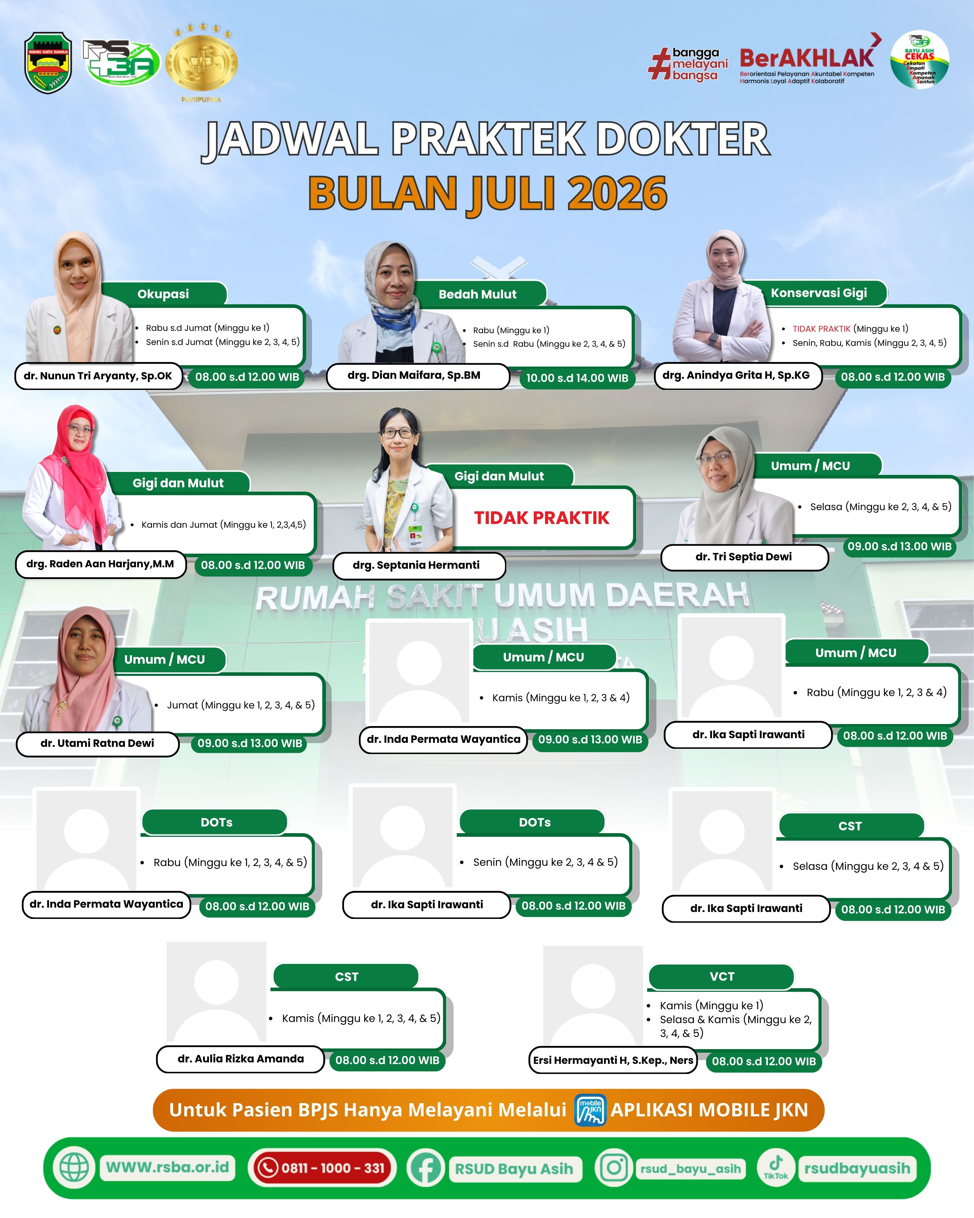 Jadwal Dokter Juli 2026