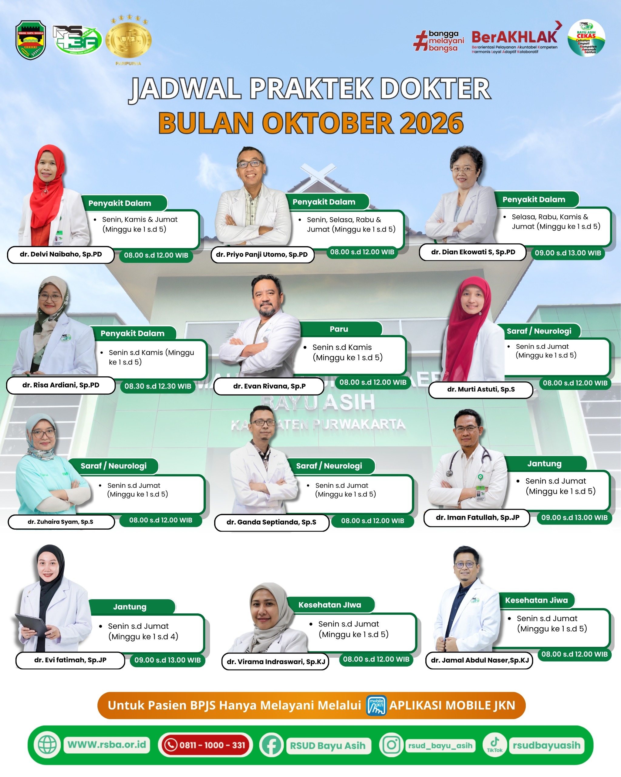 Jadwal Dokter Oktober 2026