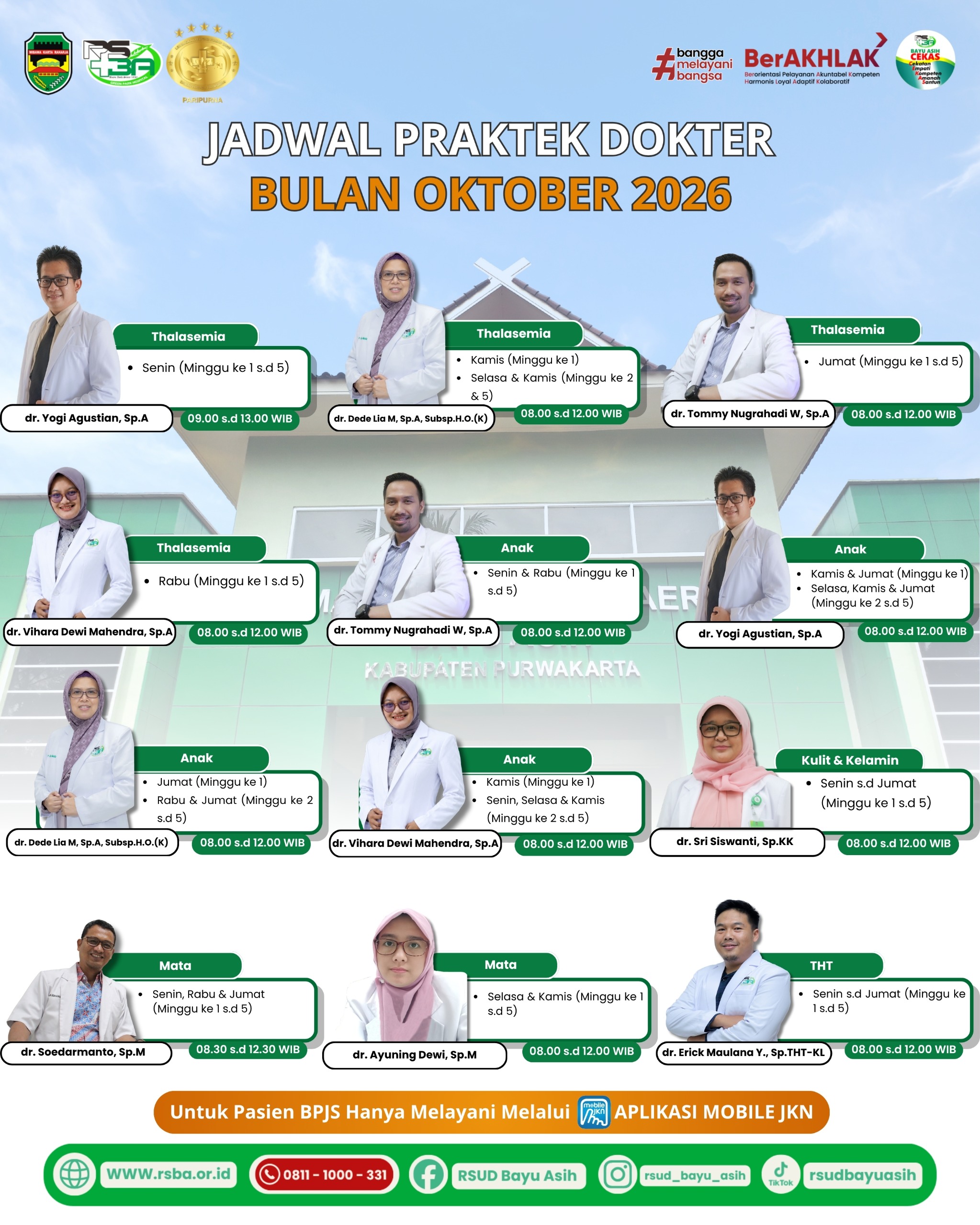 Jadwal Dokter Oktober 2026