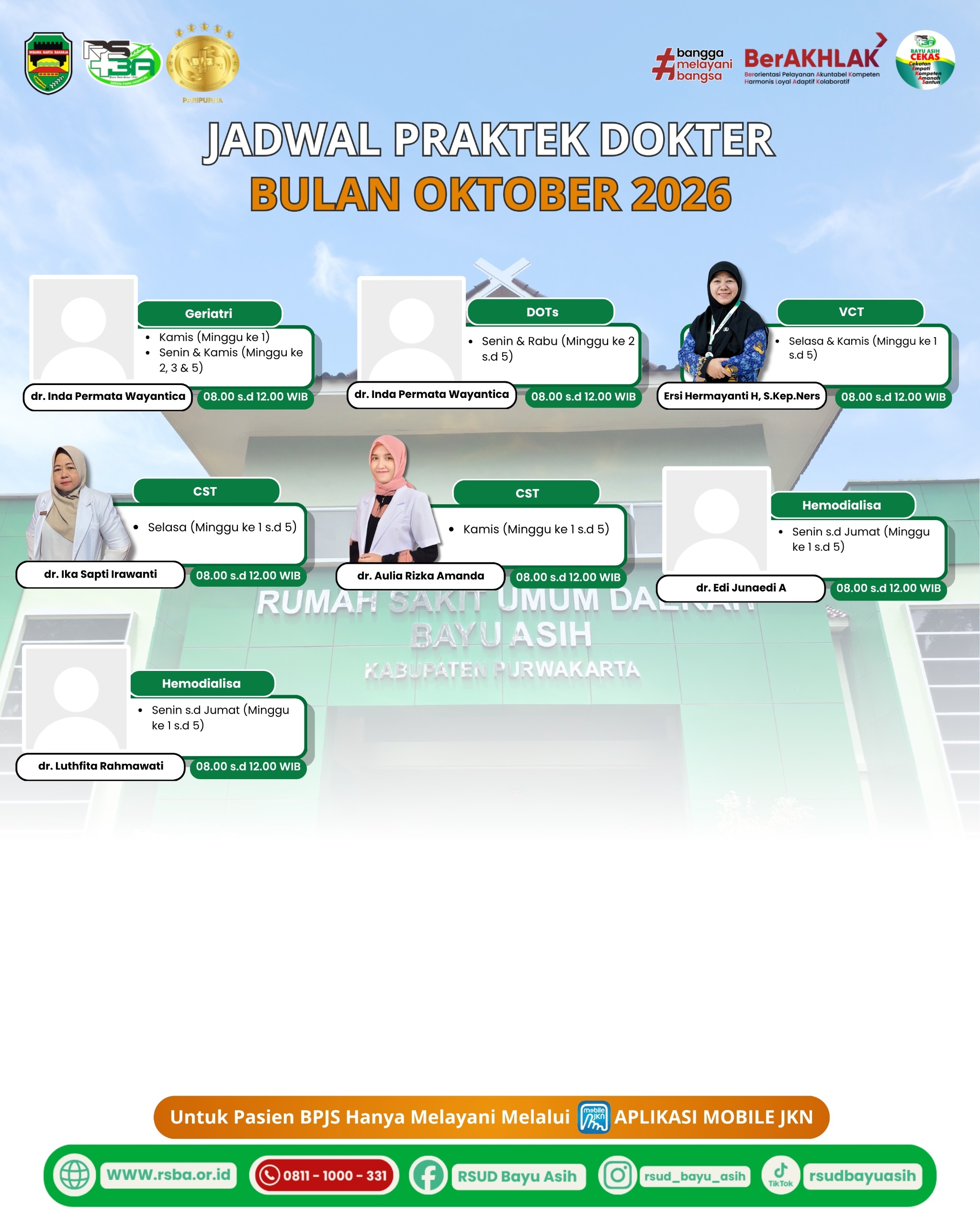 Jadwal Dokter Oktober 2026